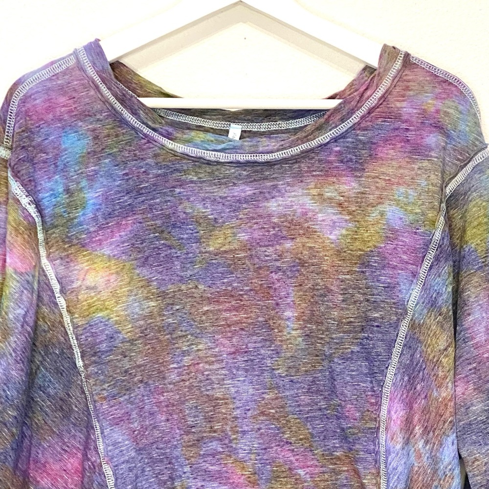 Z Supply Custom Tie Dye Long Sleeve T-Shirt Large - Picture 4 of 7